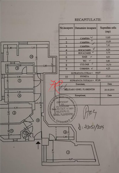 Gradina Icoanei Vanzare apartament/birou  5 camere Icoanei